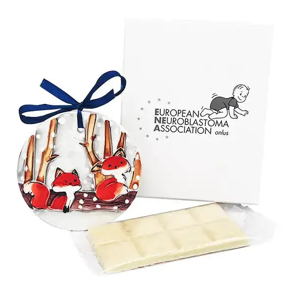 BIS – tavoletta di cioccolato bianco 50 g con formella in ceramica – ENEA
