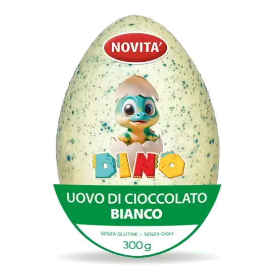 DINO - uovo pasquale di Cioccolato Bianco 2025 Neuroblastoma Onlus